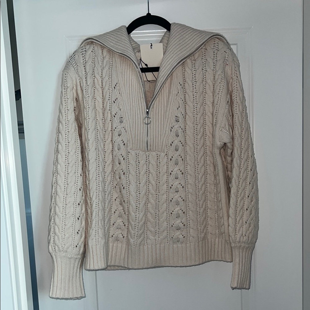 Cream Cable Knit Sweater